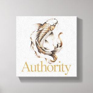 Japanese Koi Symbol of Authority and Leadership Canvas Print