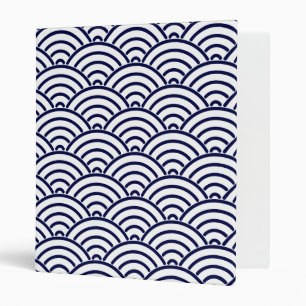 Japanese Koinobori Fish Scale in Delft Blue Binder