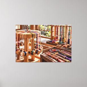 Japanese Kumihimo – Braided Silk Cords Canvas Print