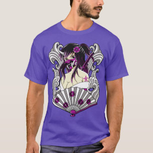 japanese kunoichi with oni mask T-Shirt