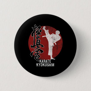 Japanese Kyokushin Karate Martial Art Gift  2 Inch Round Button