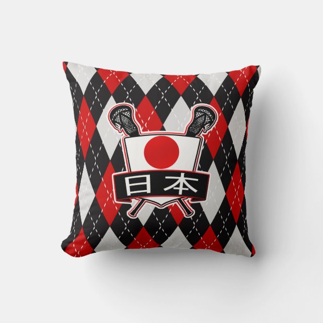 Japanese Lacrosse Throw Cushion (Front)