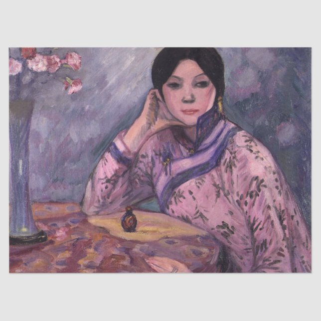 Japanese Lady with a Perfume Bottle Tissue Paper (Front)