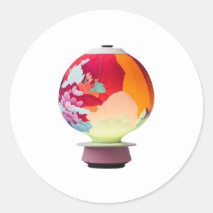 Japanese Lamp Classic Round Sticker