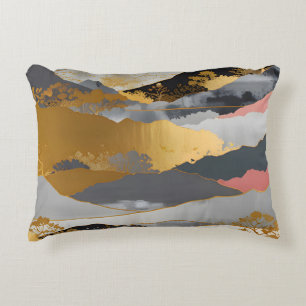 Japanese Landscape Accent Pillow