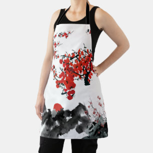Japanese landscape All-Over Print Apron