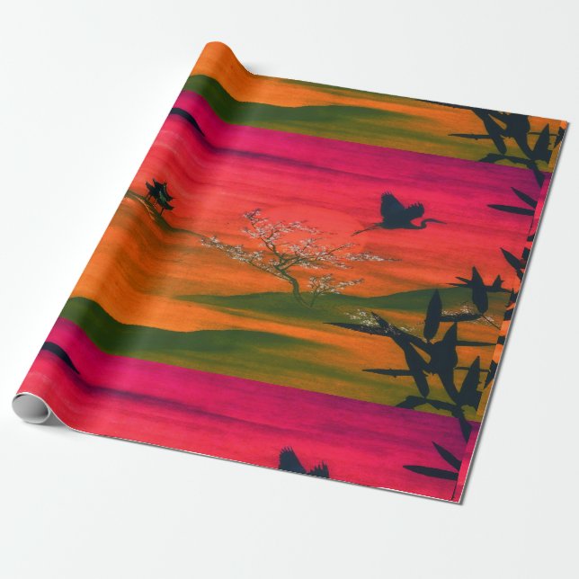 JAPANESE LANDSCAPE ART Wrapping Paper (Unrolled)