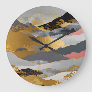 Japanese Landscape Large Clock