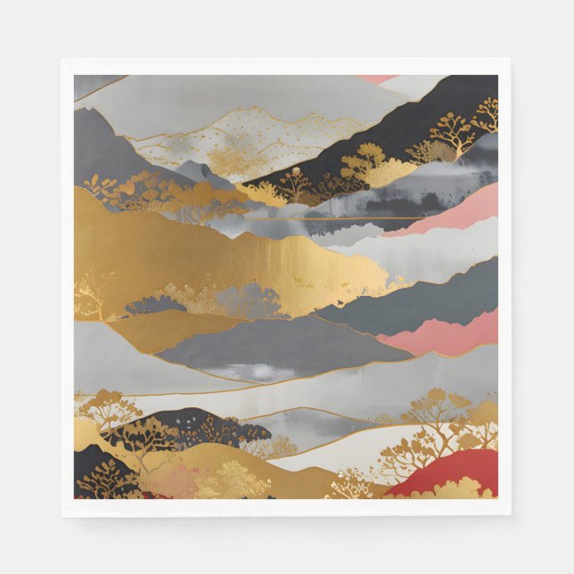 Japanese Landscape Napkin (Front)