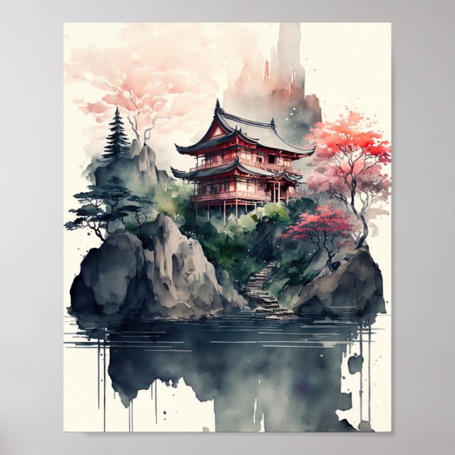 Japanese Landscape Poster (Front)