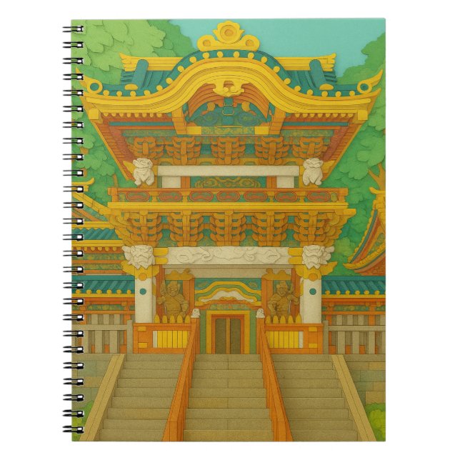 JAPANESE Landscape | Yomeimon Gate | Paper Cutting Notebook (Front)