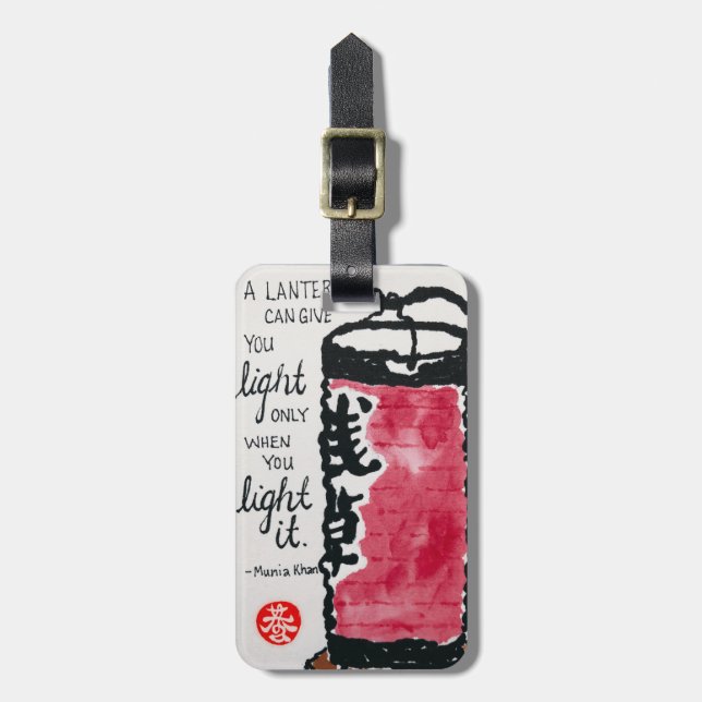 Japanese Lantern Luggage Tag (Front Vertical)