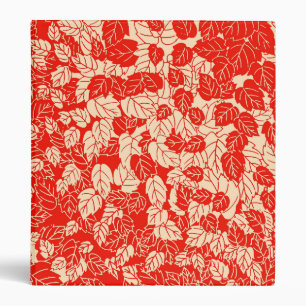 Japanese Leaf Print, Mandarin Orange Binder