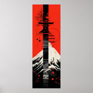 Japanese Letters Graphic Poster