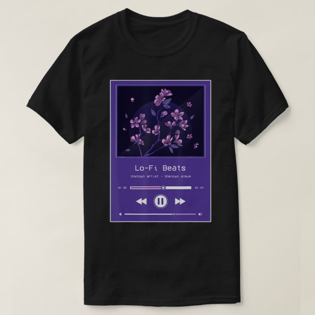 Japanese Lofi Aesthetic Sakura Cherry Blossom Flow T-Shirt (Design Front)
