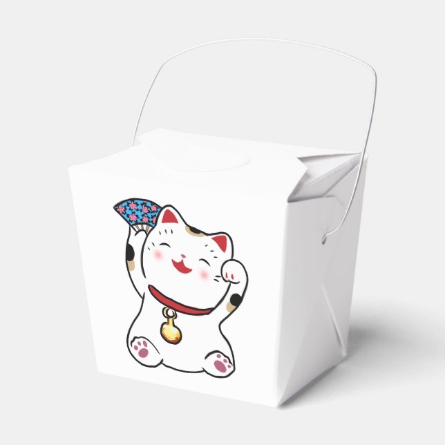 Japanese lucky cat Favour box (Front Side)