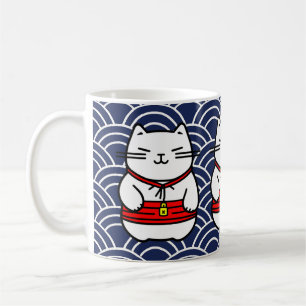 Japanese Lucky Cat or Maneki-Neko Coffee Mug