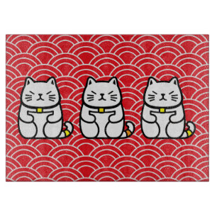 Japanese Lucky Cat or Maneki-Neko Cutting Board