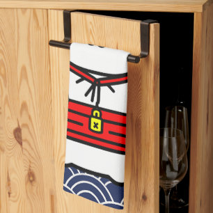 Japanese Lucky Cat or Maneki-Neko Kitchen Towel