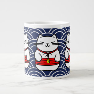 Japanese Lucky Cat or Maneki-Neko Large Coffee Mug