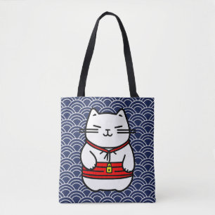Japanese Lucky Cat or Maneki-Neko Tote Bag