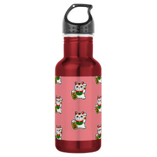 Japanese Lucky Cat Pattern 532 Ml Water Bottle