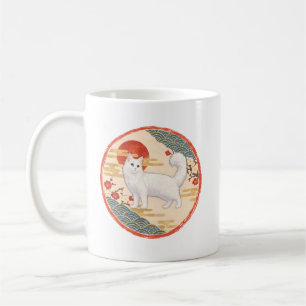Japanese Lucky Cat - Traditional Japanese Art Coffee Mug