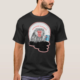 Japanese Macaque Monkey In Hot Pool T-Shirt