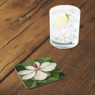 Japanese Magnolia Blossom Floral Coaster
