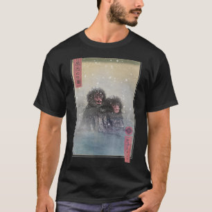 Japanese Makake Snow Monkey Japanese Makak Ukiyoe  T-Shirt