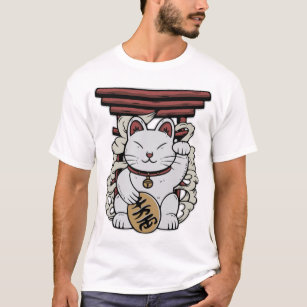 Japanese Maneki-Neko Lucky Cat T-Shirt