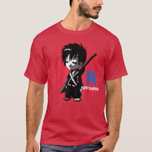 Japanese Manga Anime Samurai Warrior Boy Red Sun T-Shirt
