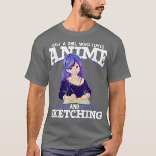 Japanese Manga Otaku Girl Sketching Anime Japan Ka T-Shirt