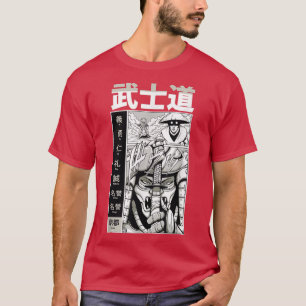 Japanese Manga Samurai Holding Katana Sword T-Shirt