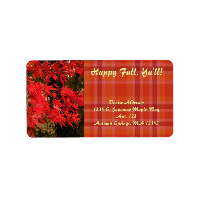 Japanese Maple 'Bloodgood' / Red Fall Foliage / Label (Front)