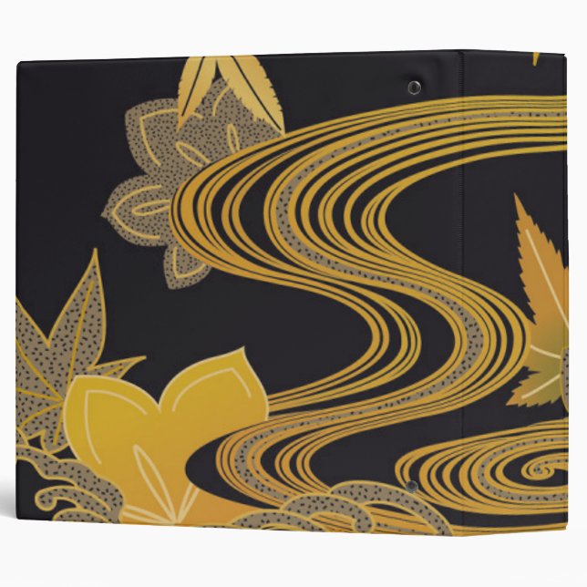 Japanese Maple Leaf and Running water Binder (Back/Spine)
