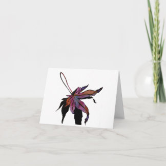 Japanese maple leaf greeting card--blank interior card