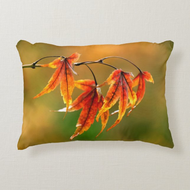 Japanese Maple Leaves  Accent Pillow (Front)