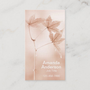 Japanese Maple Leaves in Sepia Business Card