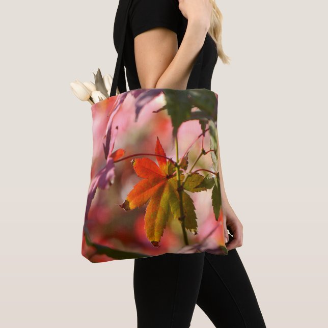 Japanese Maple Leaves Tote Bag (Close Up)