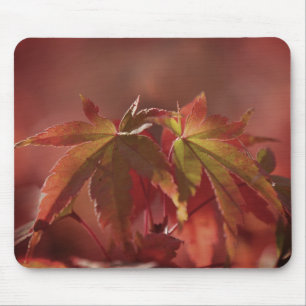 Japanese Maple Leaves Vintage Style Mouse Pad