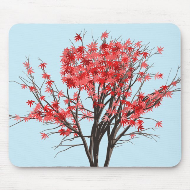 Japanese Maple Tree Mouse Pad (Front)