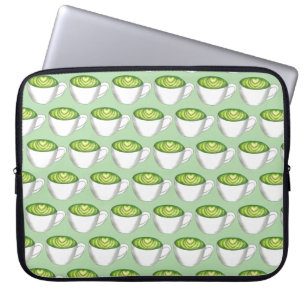 Japanese Matcha Green Tea Latte Teacup Foodie Laptop Sleeve