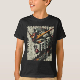 Japanese Mecha Robot Head Vintage Anime Art Men Bo T-Shirt