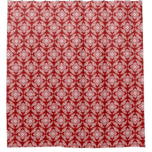 Japanese Medallion Pattern, Deep Red and White