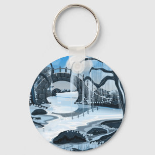 Japanese meditation Garden Keychain