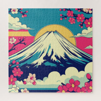 Japanese Modern Landscape With a Pop Art Puzzle of