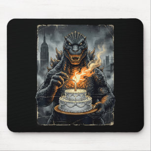 Japanese Monster Birthday Cake Funny Party Women Mouse Pad
