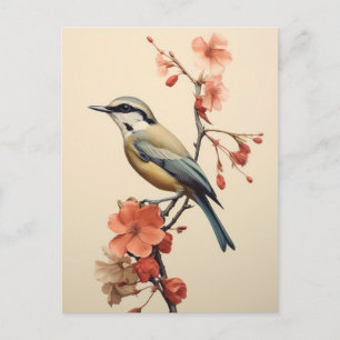 Japanese Morning Bird Postcard