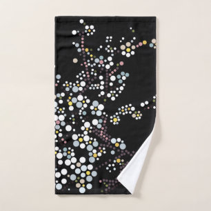 Japanese Mosaic Cherry Blossom Floral Bath Towel
